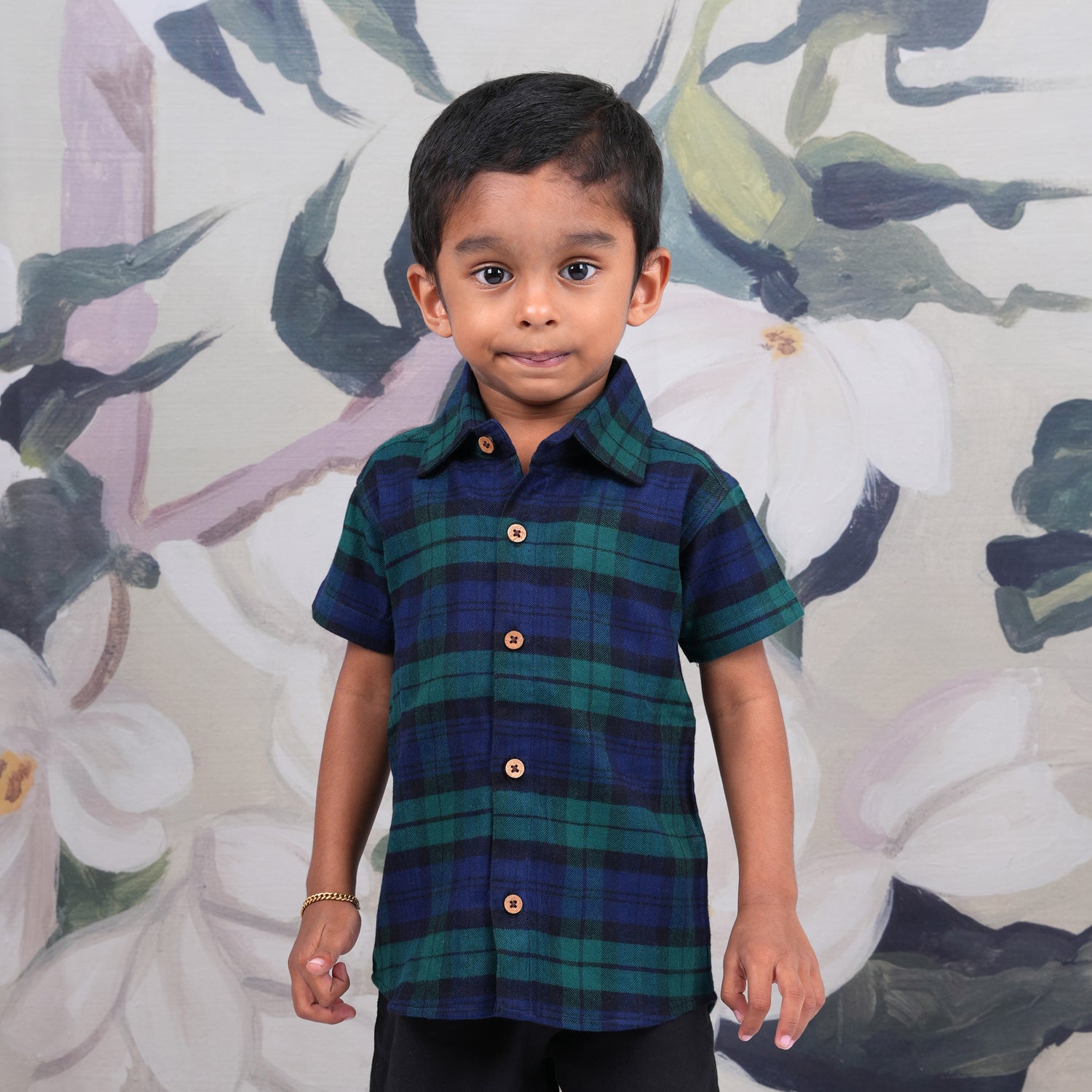 Boys Stylish Checkered Shirt in Bold Colors