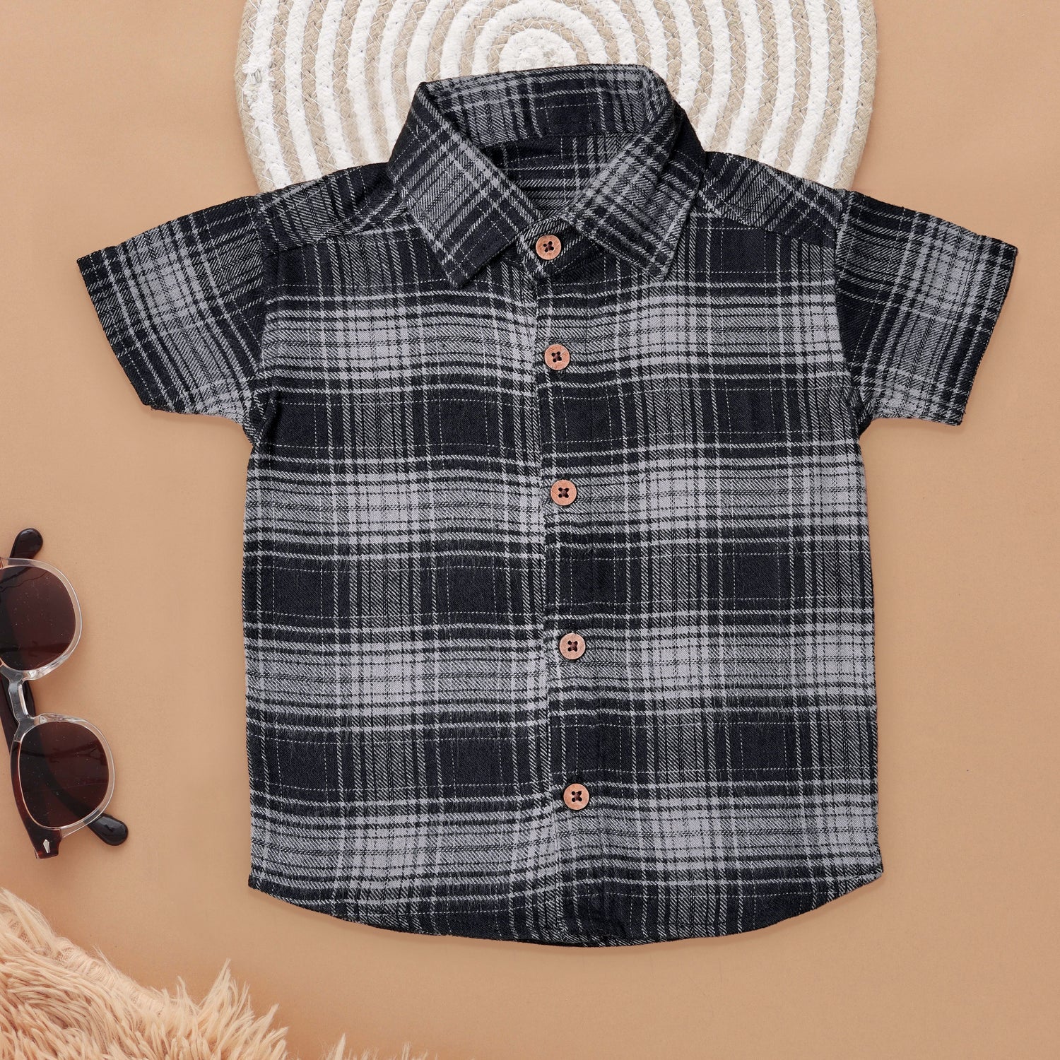 Boys’ Smart Checkered Shirt in Modern Fit