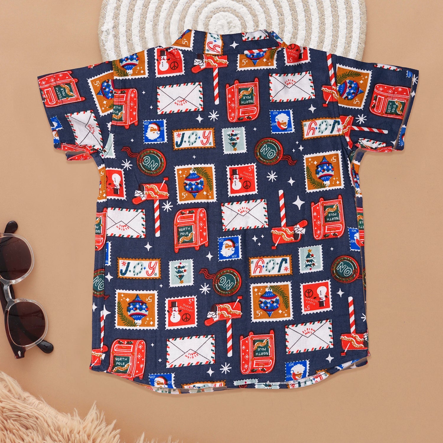 Holiday Vibes Boys Festive Theme Shirt