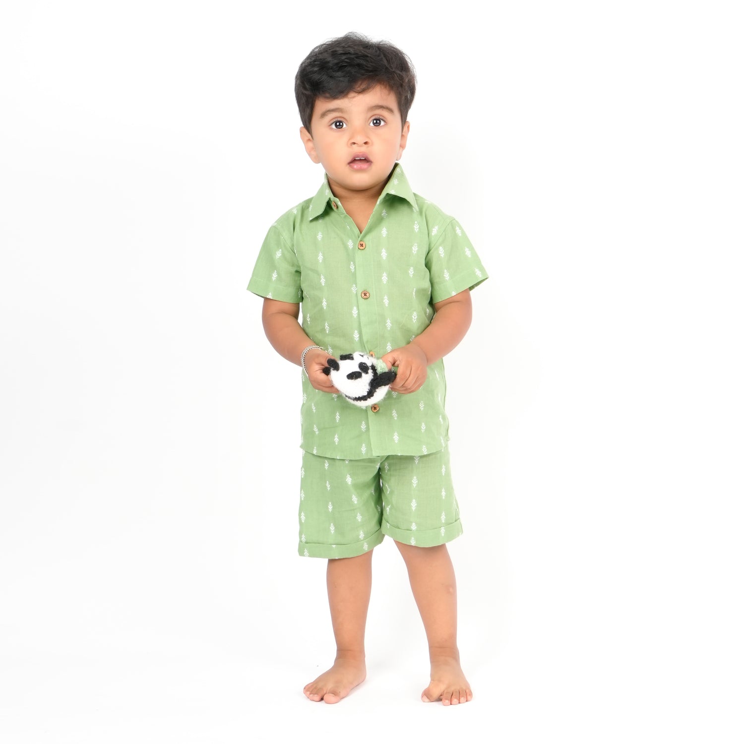 Elegant Boys South Cotton Shirt With Shorts