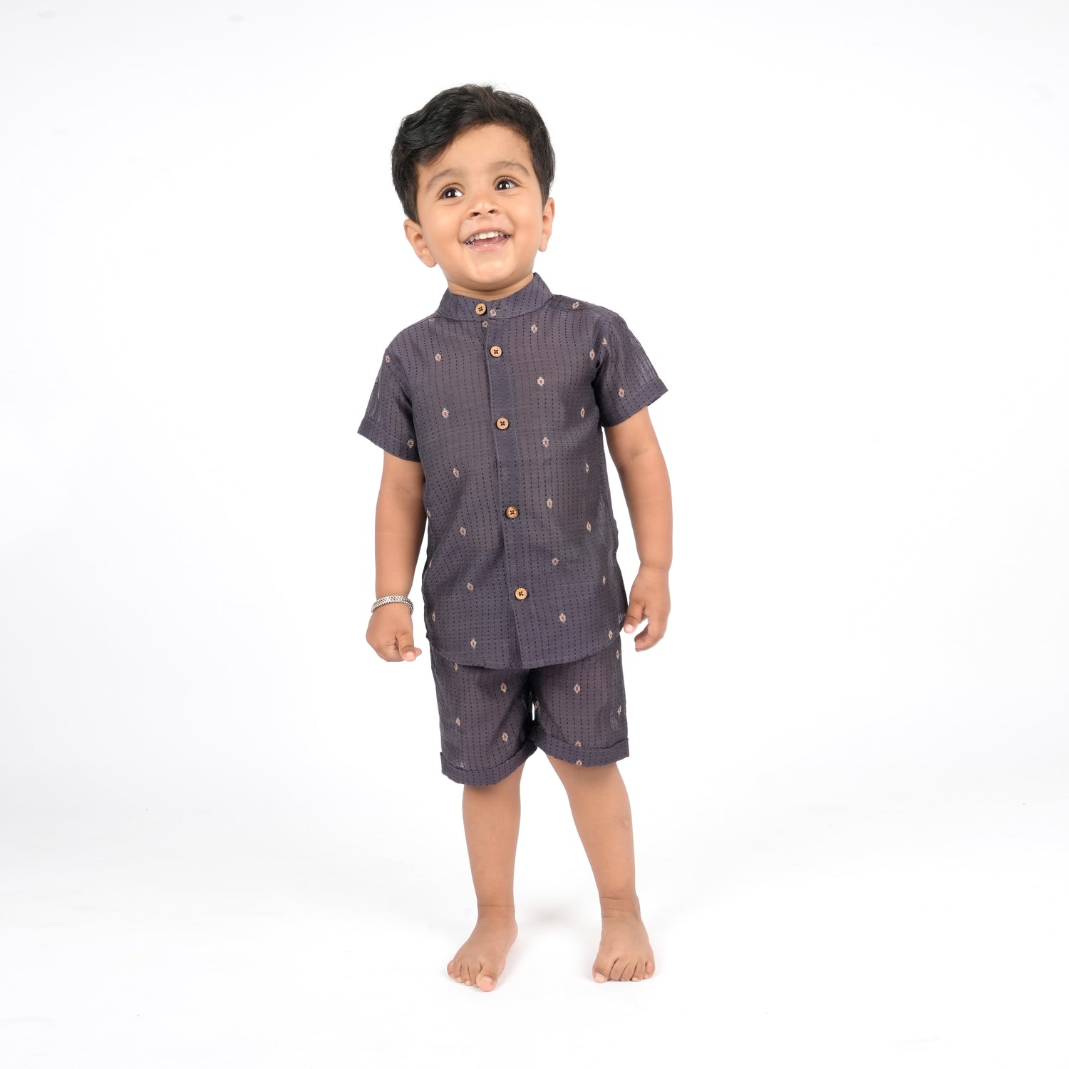 Classic South Cotton Boys Casual Shirt With Shorts