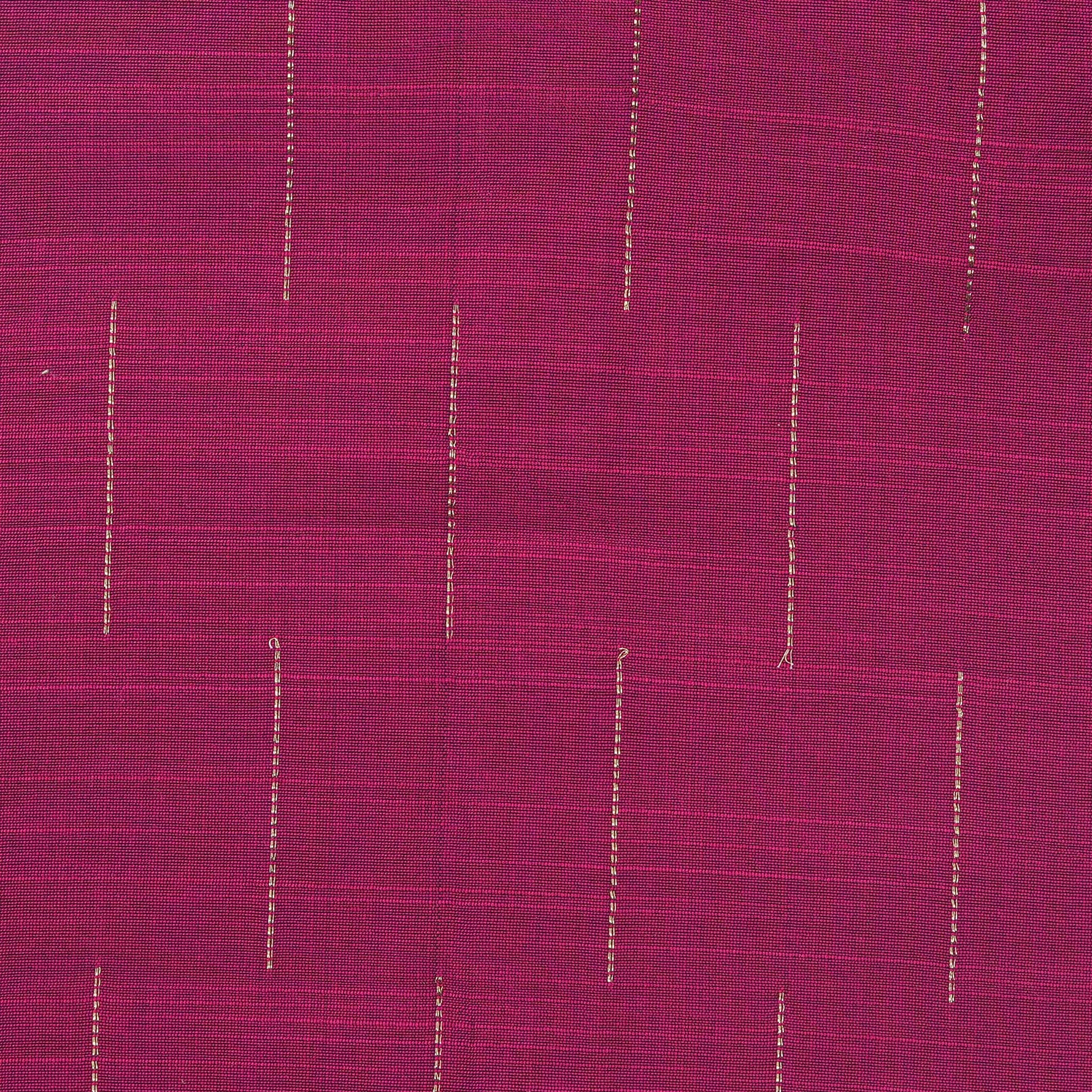 Magenta pink silk shirt for boys with gold vertical stripes, neatly folded beside a traditional white and gold dhoti – from Boon Babies ethnic wear collection.
