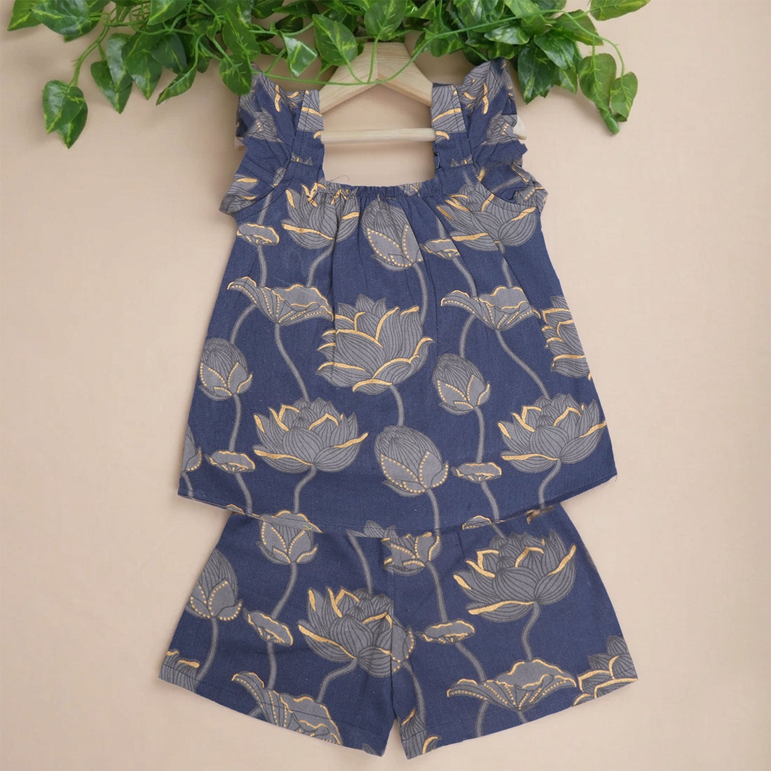 Girls Lotus Cotton Co-ord Set