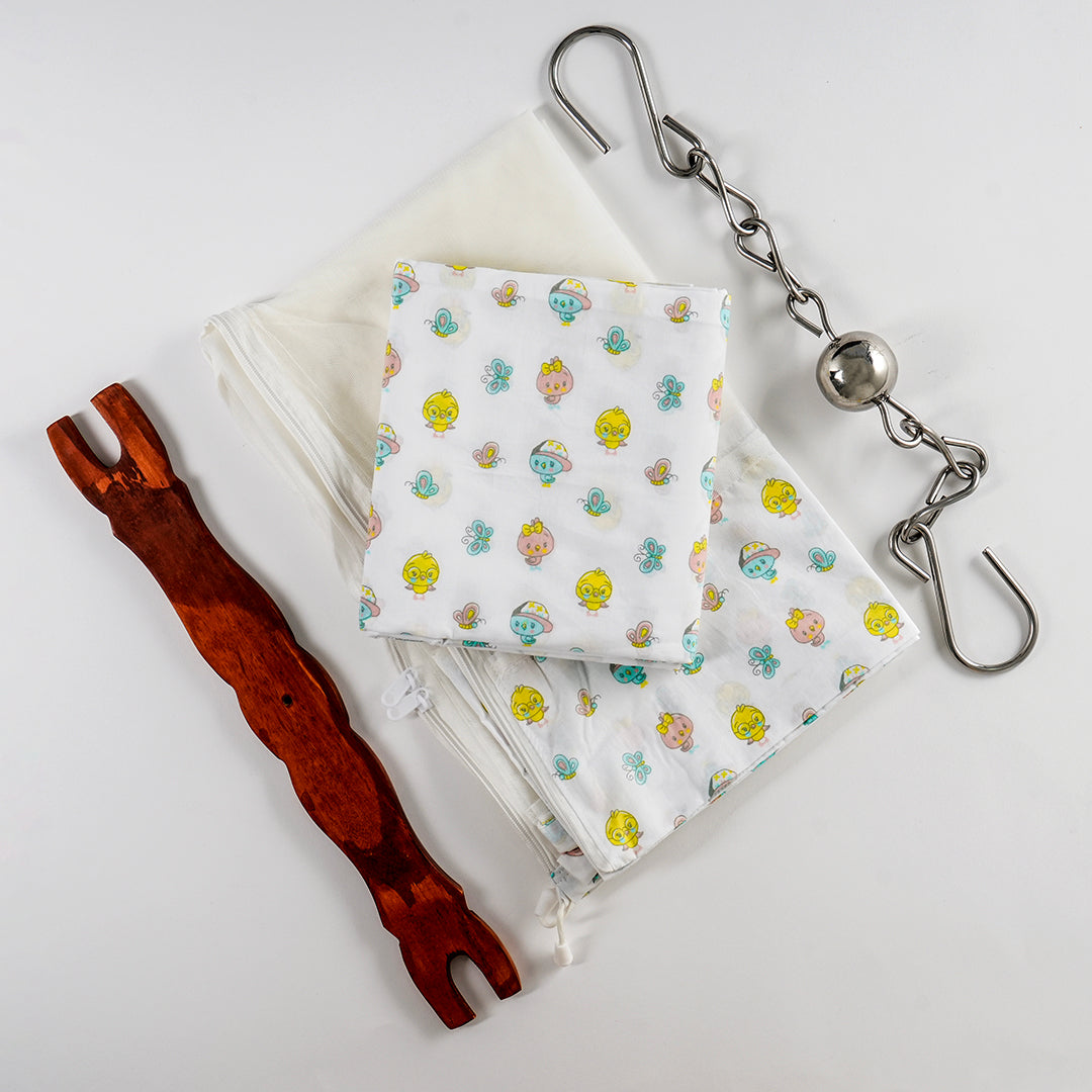 Boon Babies Little Peep Haven Cute Chick Printed Baby Cradle Net