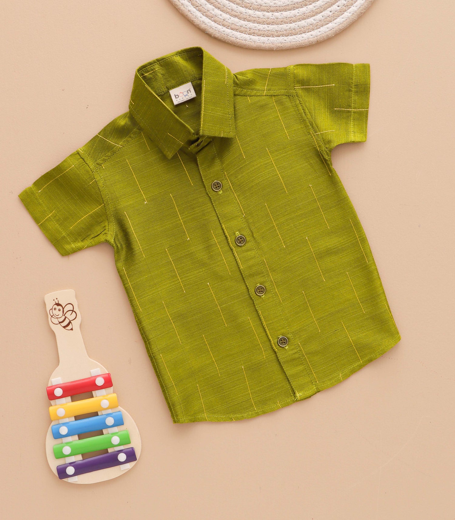 Boys Elegant Drop Line Silk Shirt & Dhoti Ethnic Set – Traditional Wear