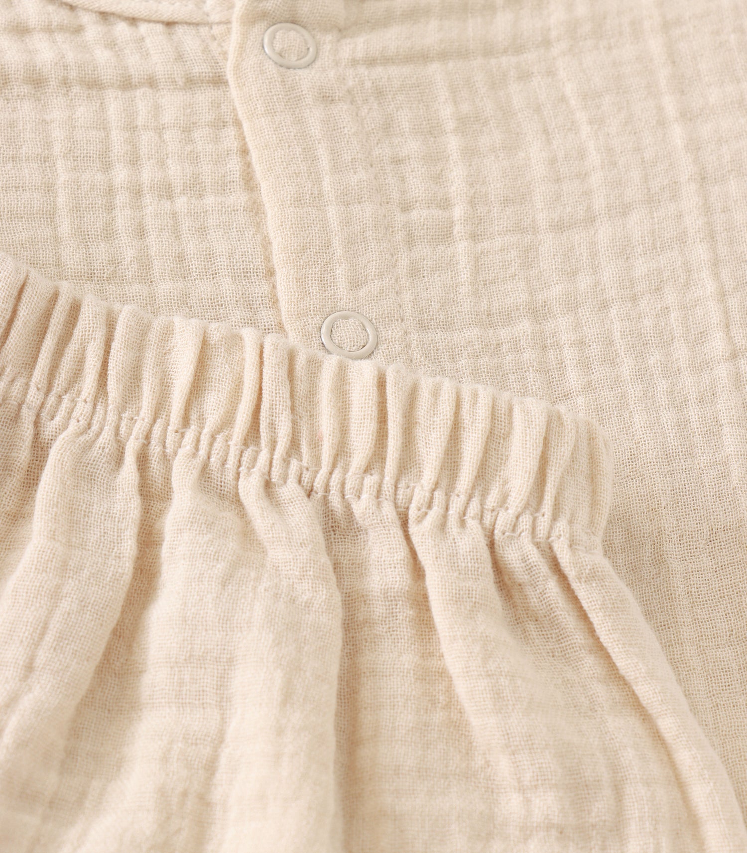 Ivory Cream Crinkled Muslin Jabla & Shorts Set – Gentle & Timeless Everyday Wear