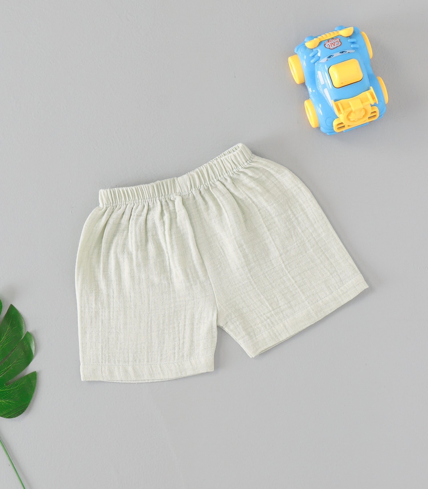 Mint Whisp Crinkled Muslin Jabla & Shorts Set – Soft & Breezy Daily Wear