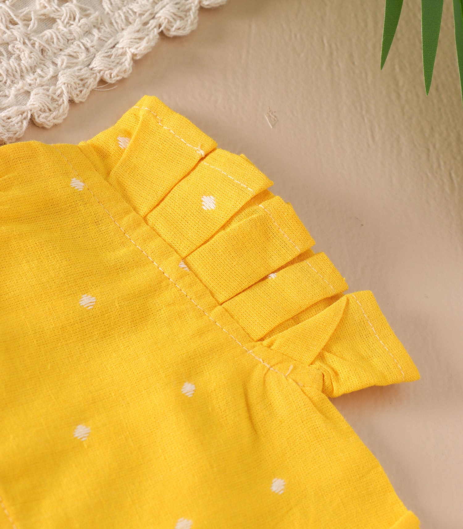 Bright Yellow South Cotton Frock – A Splash of Sunshine