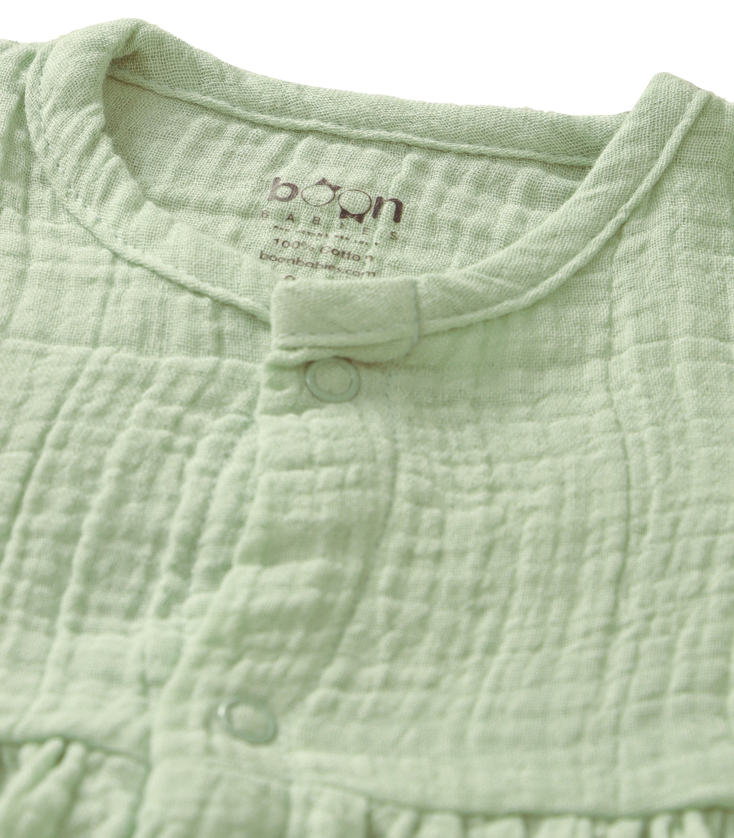 Mint Whisp Crinkled Muslin Sleeveless Baby Frock