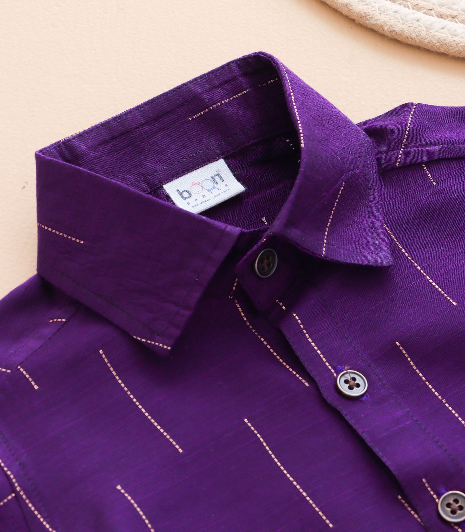 Boys Elegant Drop Line Silk Shirt & Dhoti Set – Festive Ethnic Wear