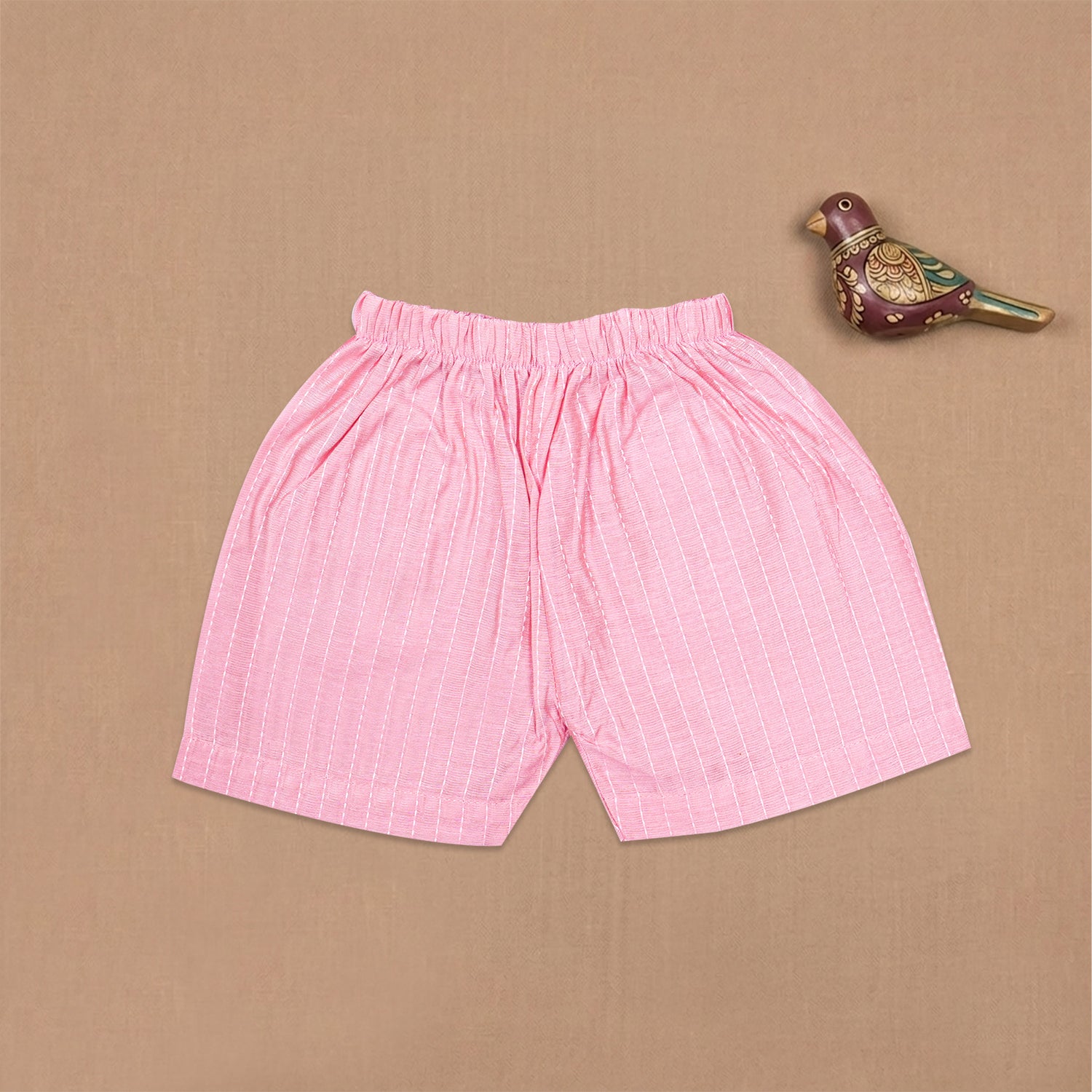 Boon Babies Baby Cotton Sleeveless Co-ord Set – Pink Striped Top & Shorts