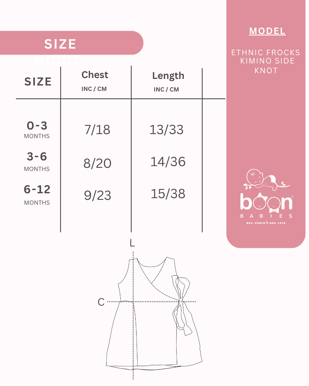 Charming Coral Red Baby Ethnic Side Knot Leaf Frock for Girls