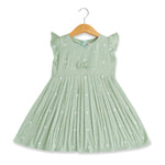 Boon Babies Graceful Green Cotton Frock Embroidery Baby Girls Sweet Sophistication