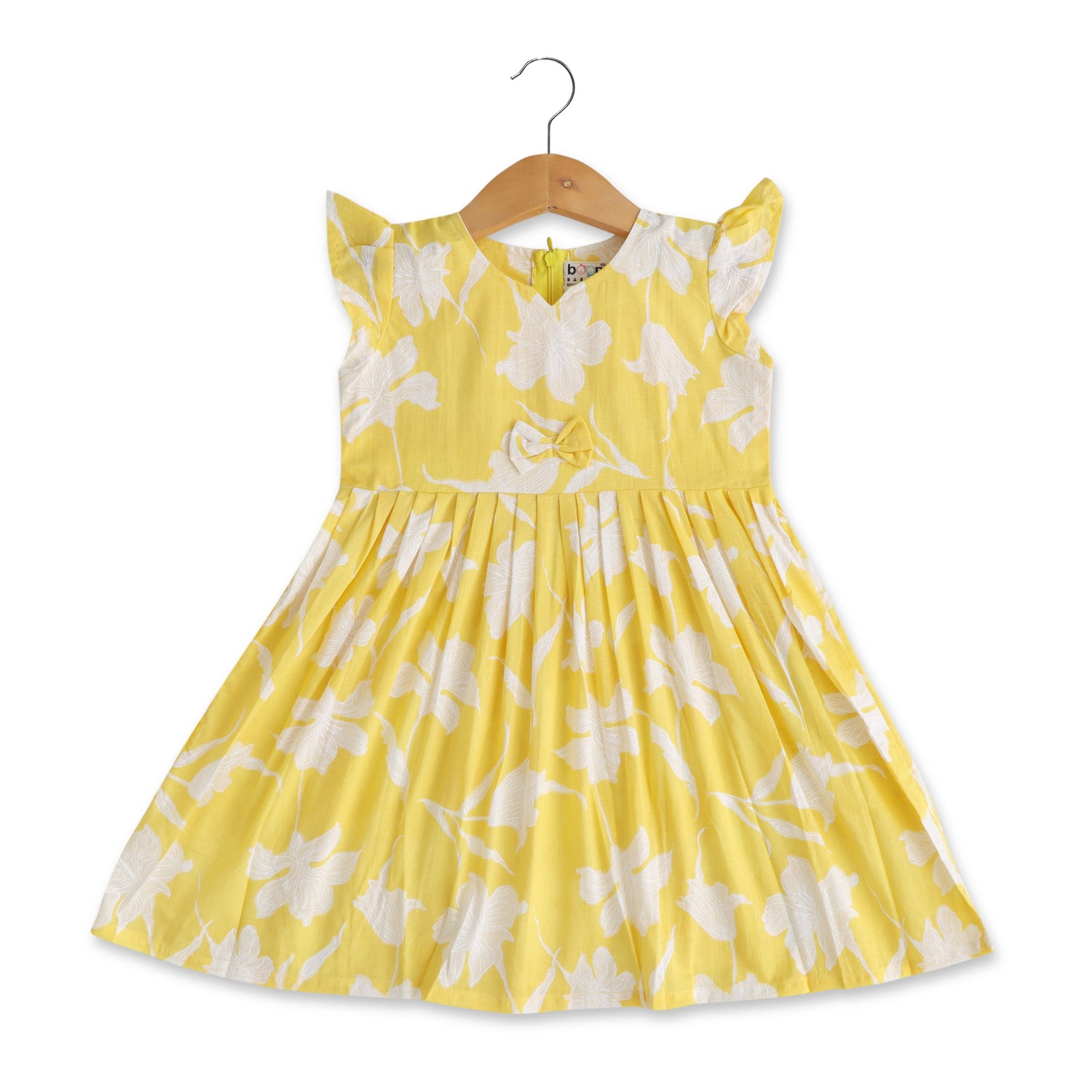 Boon Babies Bumblebee Beauty Playful Yellow Floral Frock Baby Girls