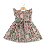 Boon Babies Emerald Blossoms Floral Printed Green Cotton Frock Baby Girls