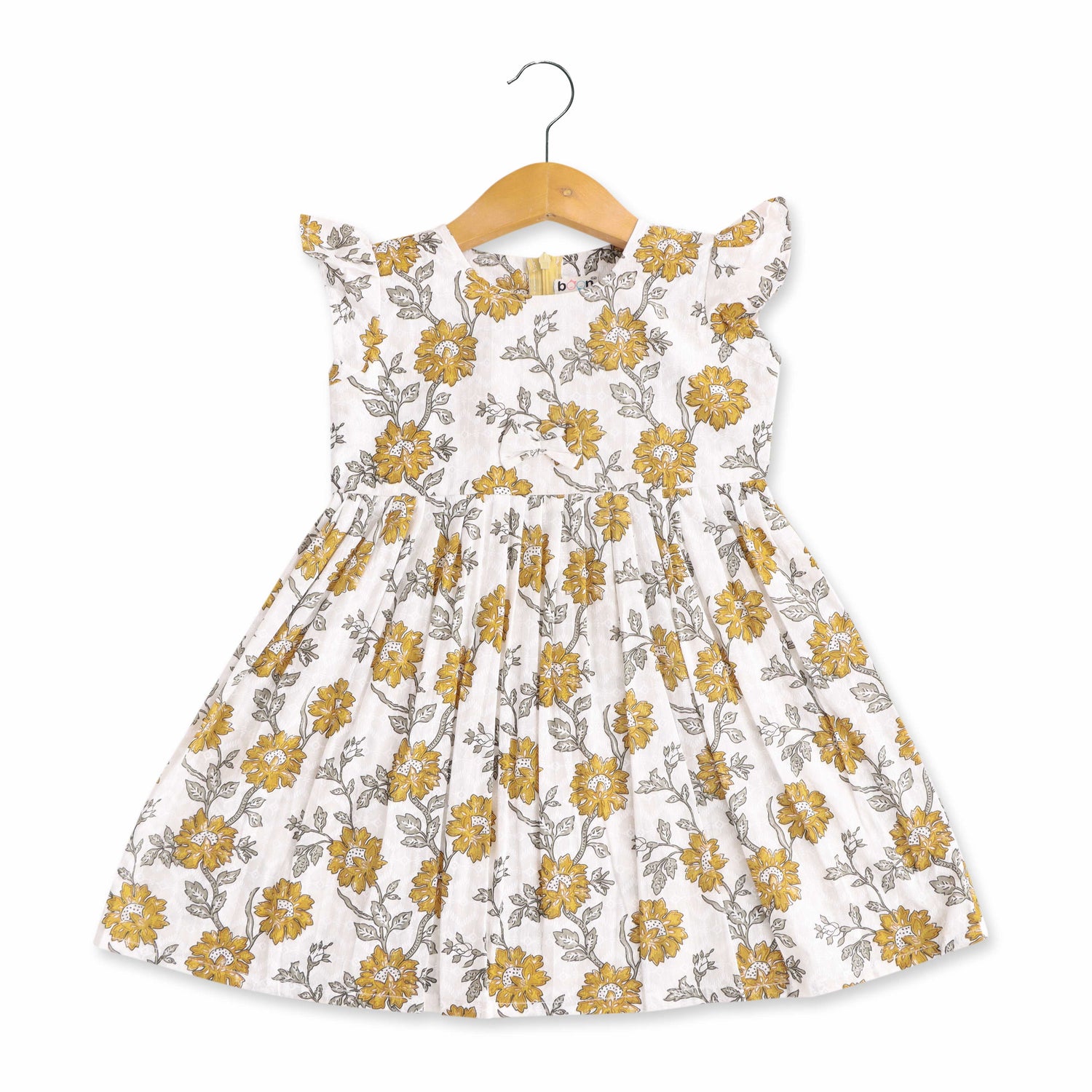 Boon Babies Sunny Florals White Cotton Frock Blossom Prints Baby Girls