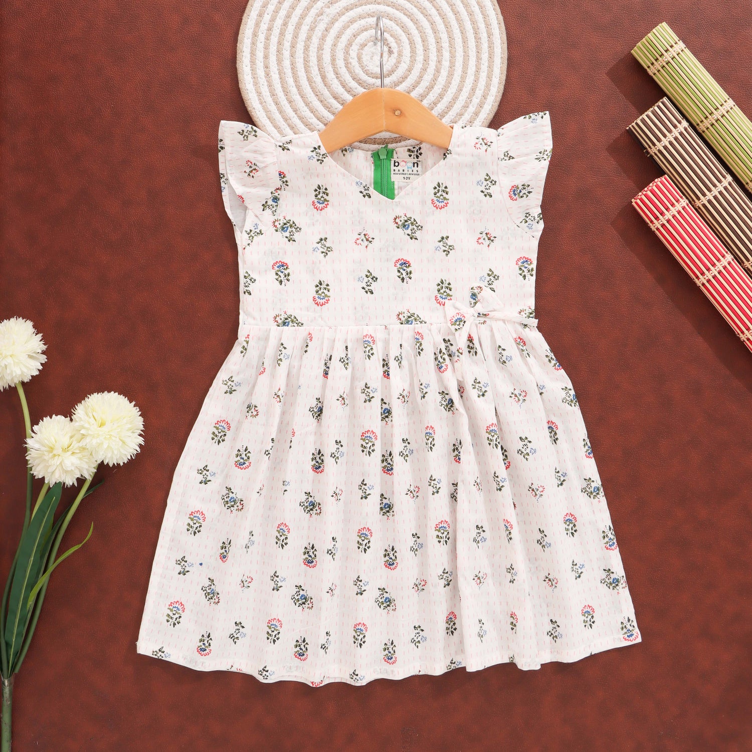 Blooming Butta: Delicate Flower Butta Design Frock For Little Girls