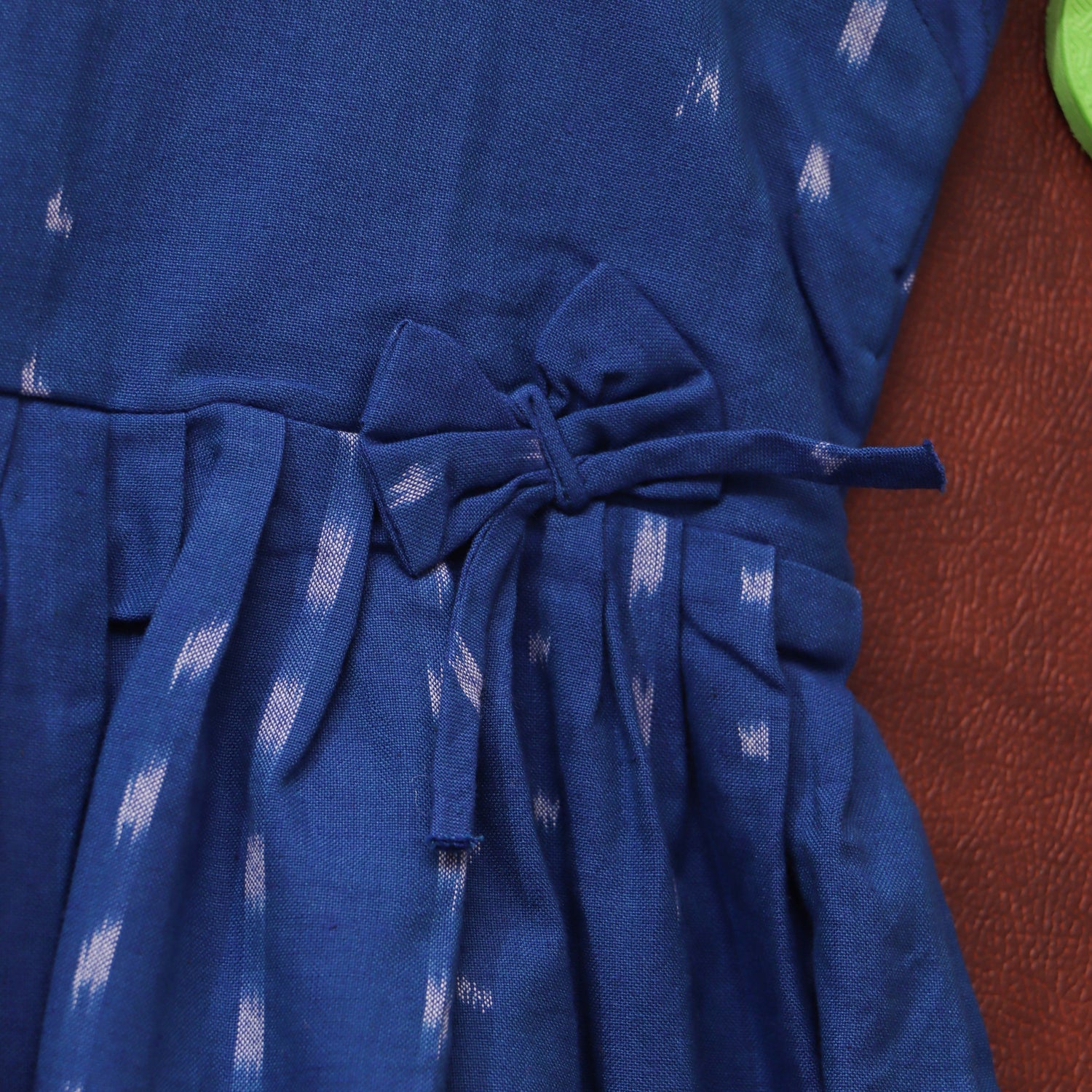 Indigo Glow: Classic Blue Frock for Little Cuties