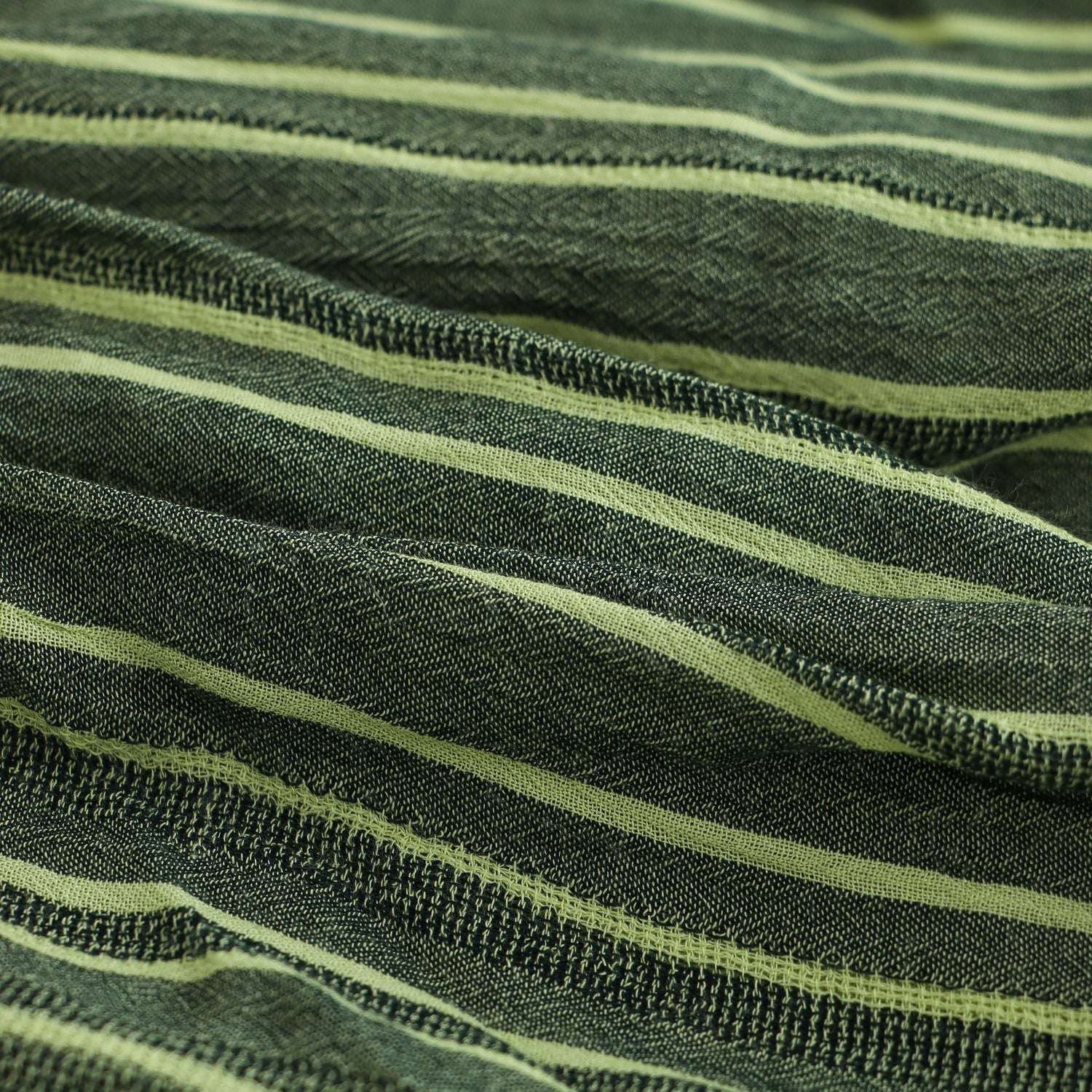 Olive Dreams: Green Striped Frock for Girls