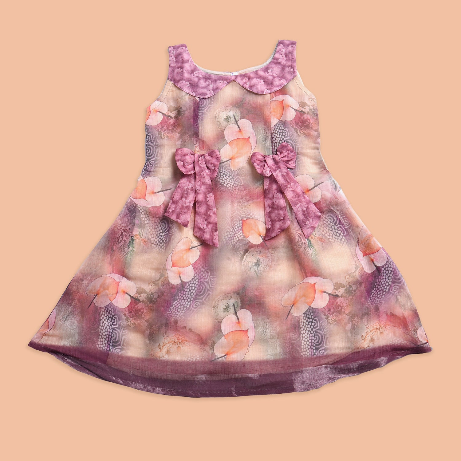 Whimsical Pastel Bow Dress for Girls