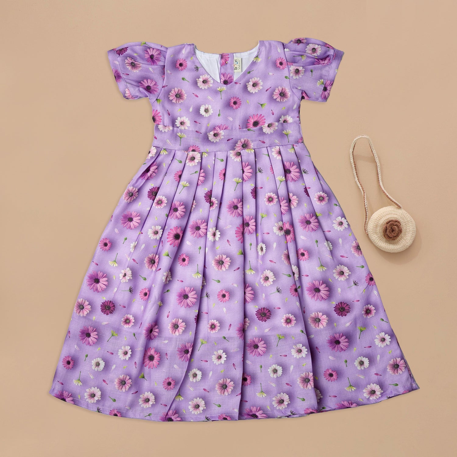 Adorable Daisy Floral Frock in Soft Purple