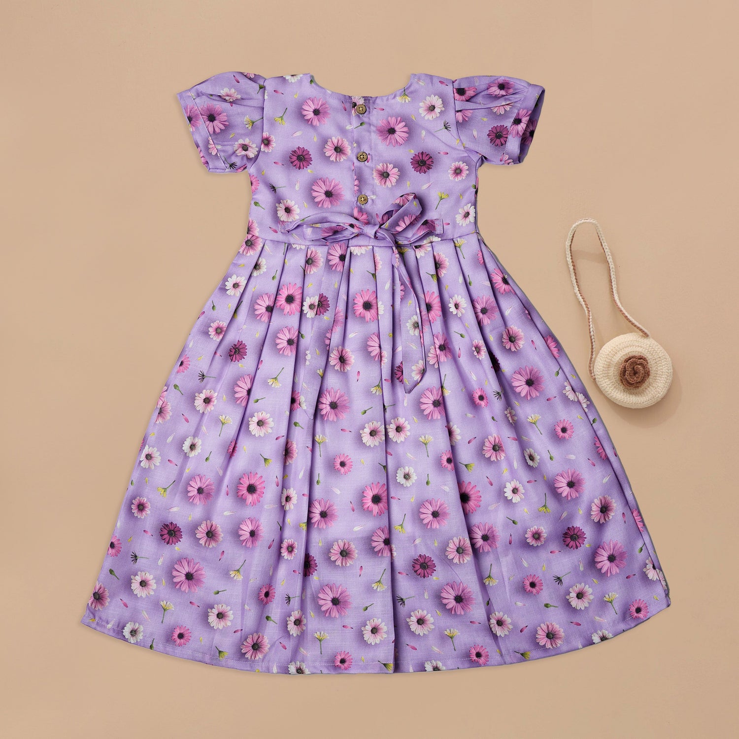 Adorable Daisy Floral Frock in Soft Purple