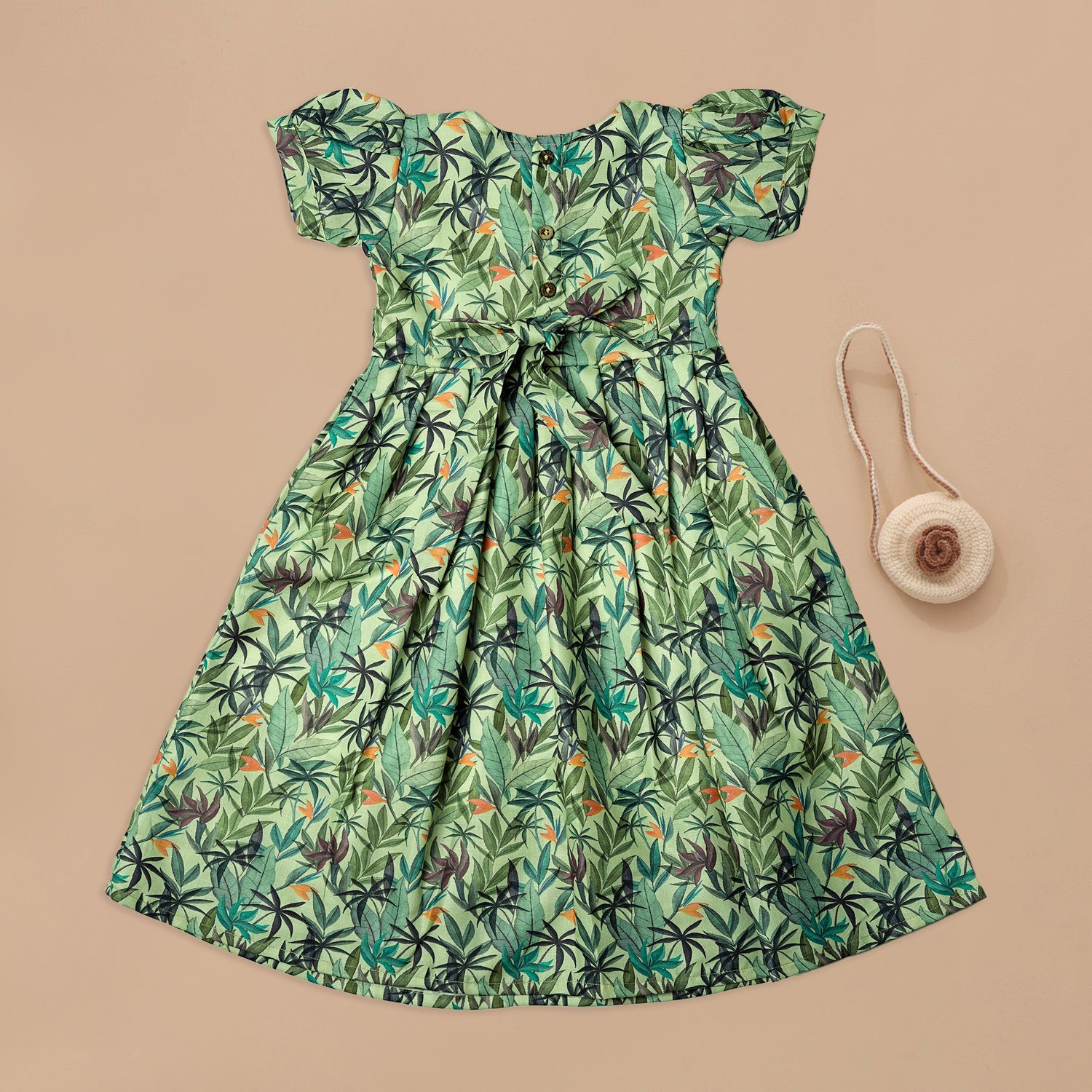 Lush Green Tropical Delight Frock