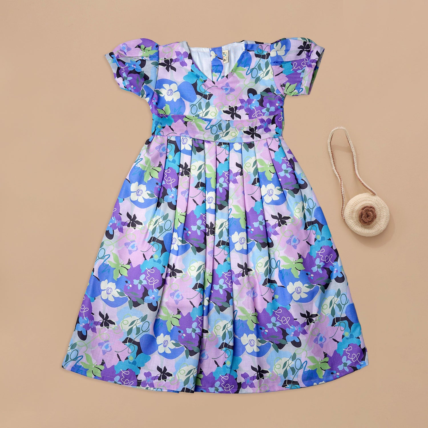 Pastel Floral Delight Lavender Frock