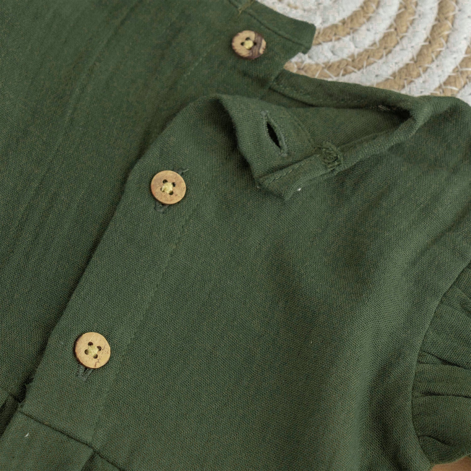 Classic Beauty: Solid Frock with Refined Pleated Sleeves