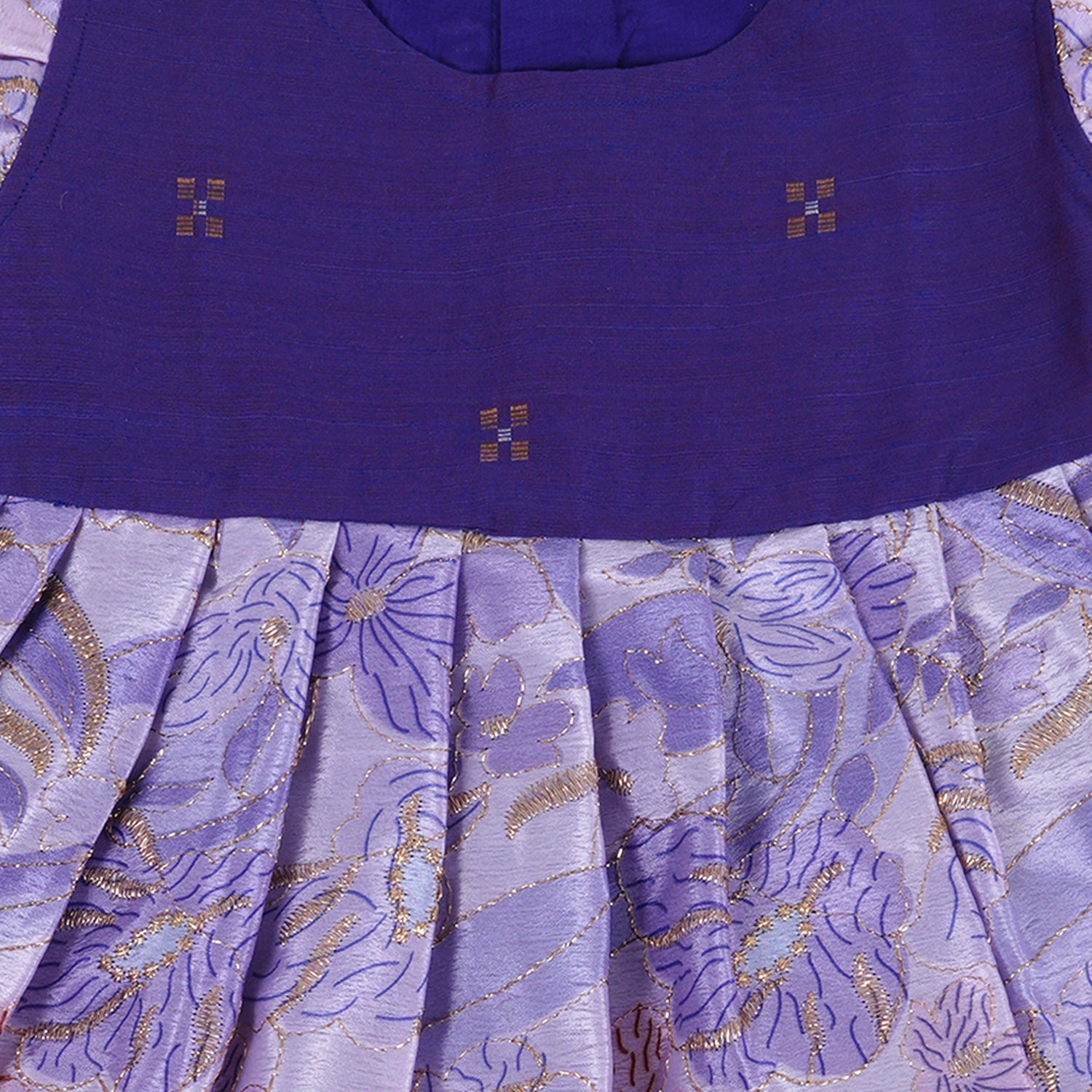 Floral Fantasy in Lavender – Embroidered Frock for Girls