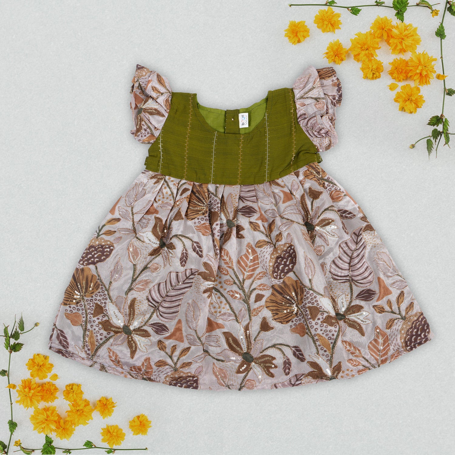 Enchanted Garden Frock – Embroidered Delight for Little Girls