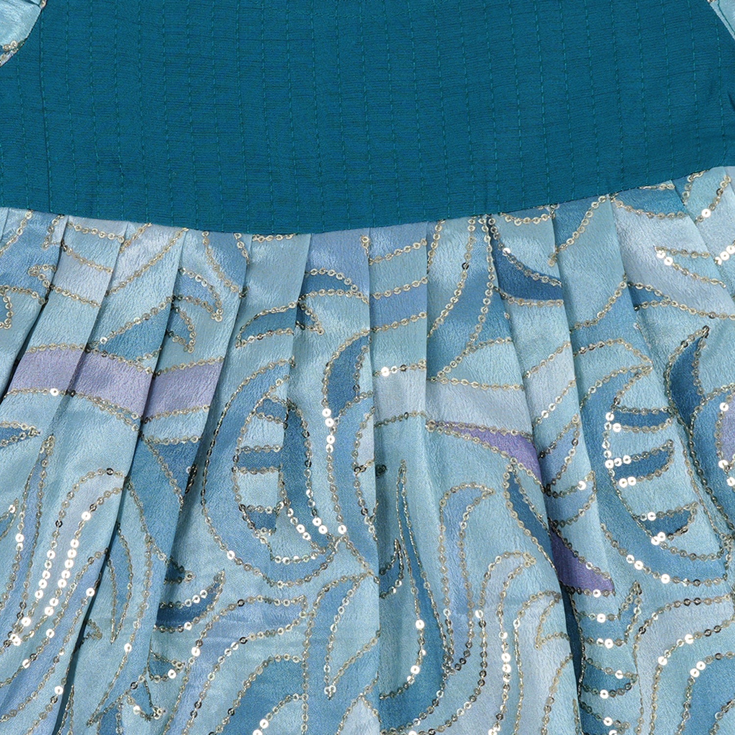 Teal Sparkle Frock – A Twinkling Style For Little Girls