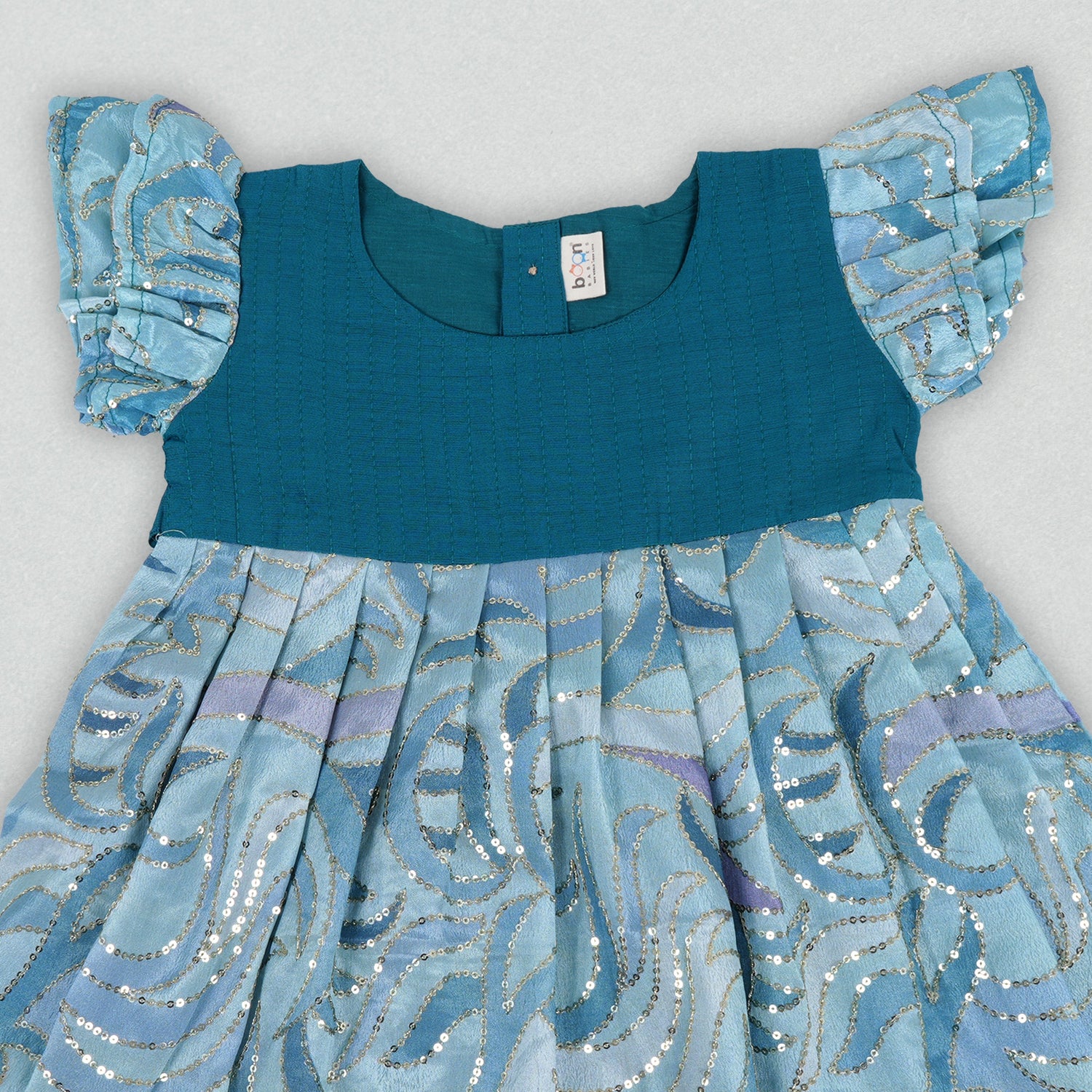 Teal Sparkle Frock – A Twinkling Style For Little Girls