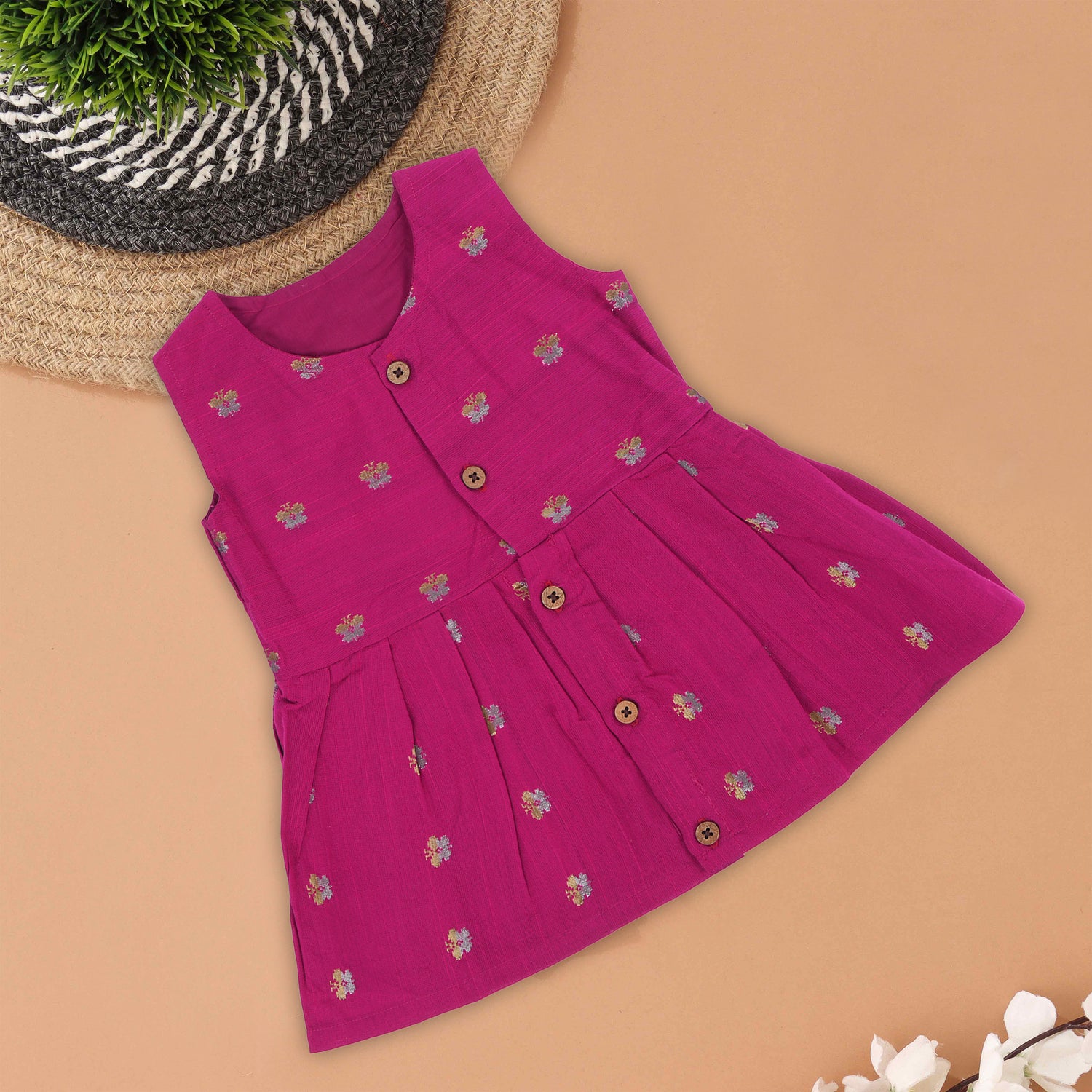 Adorable Handcrafted Ethnic Frock – Perfect for Little Fashionistas