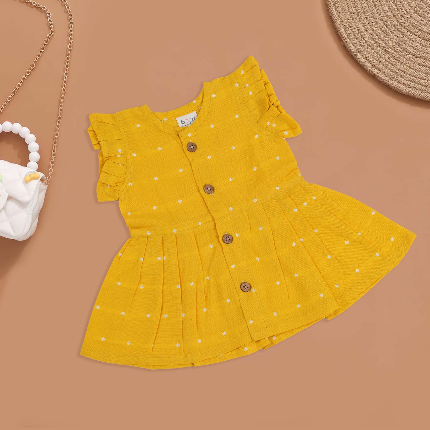 Bright Yellow South Cotton Frock – A Splash of Sunshine
