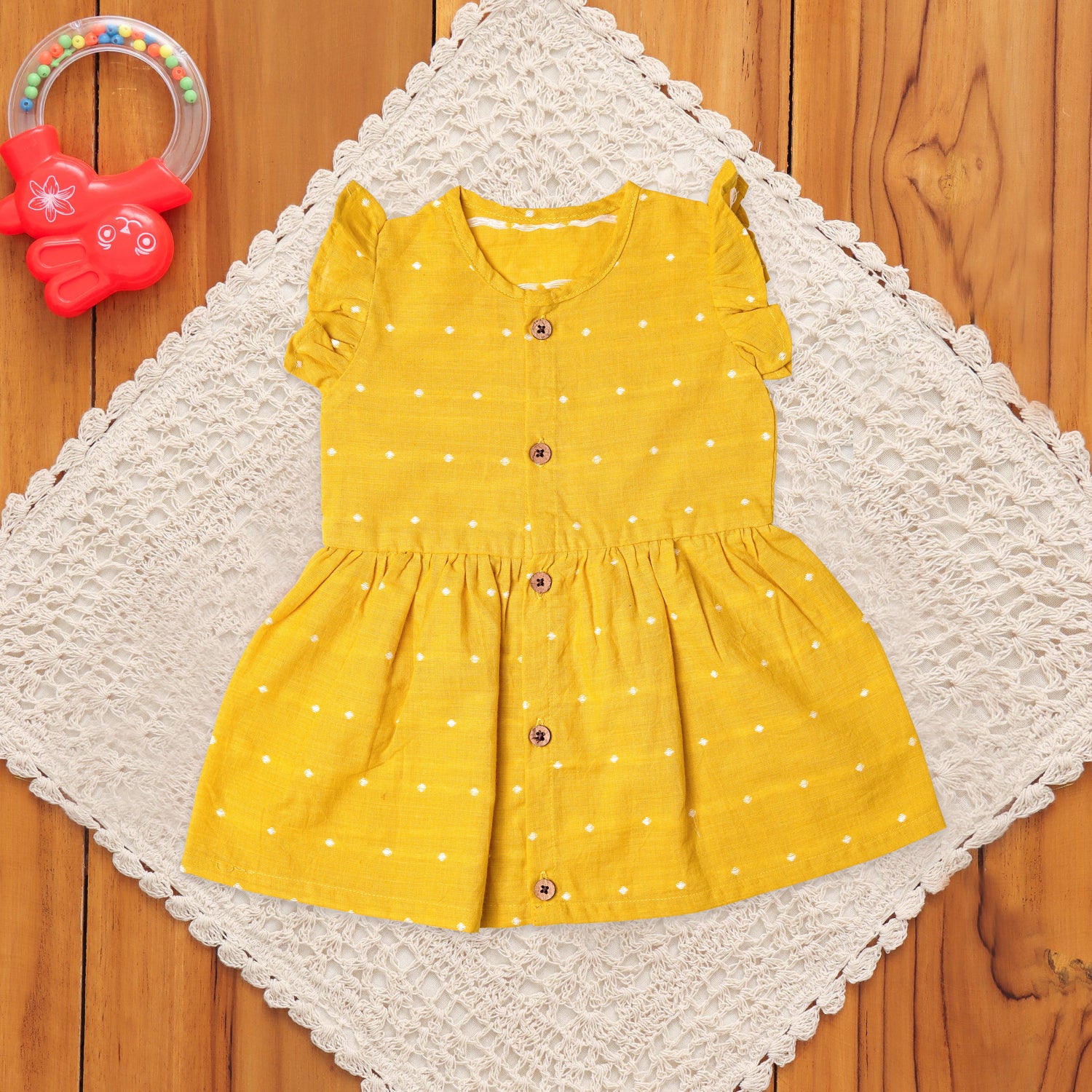 Bright Yellow South Cotton Frock – A Splash of Sunshine