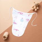 Group of boonbabies printed muslin baby nappies for newborns, soft, breathable reusable cloth diapers for 0-3 months.