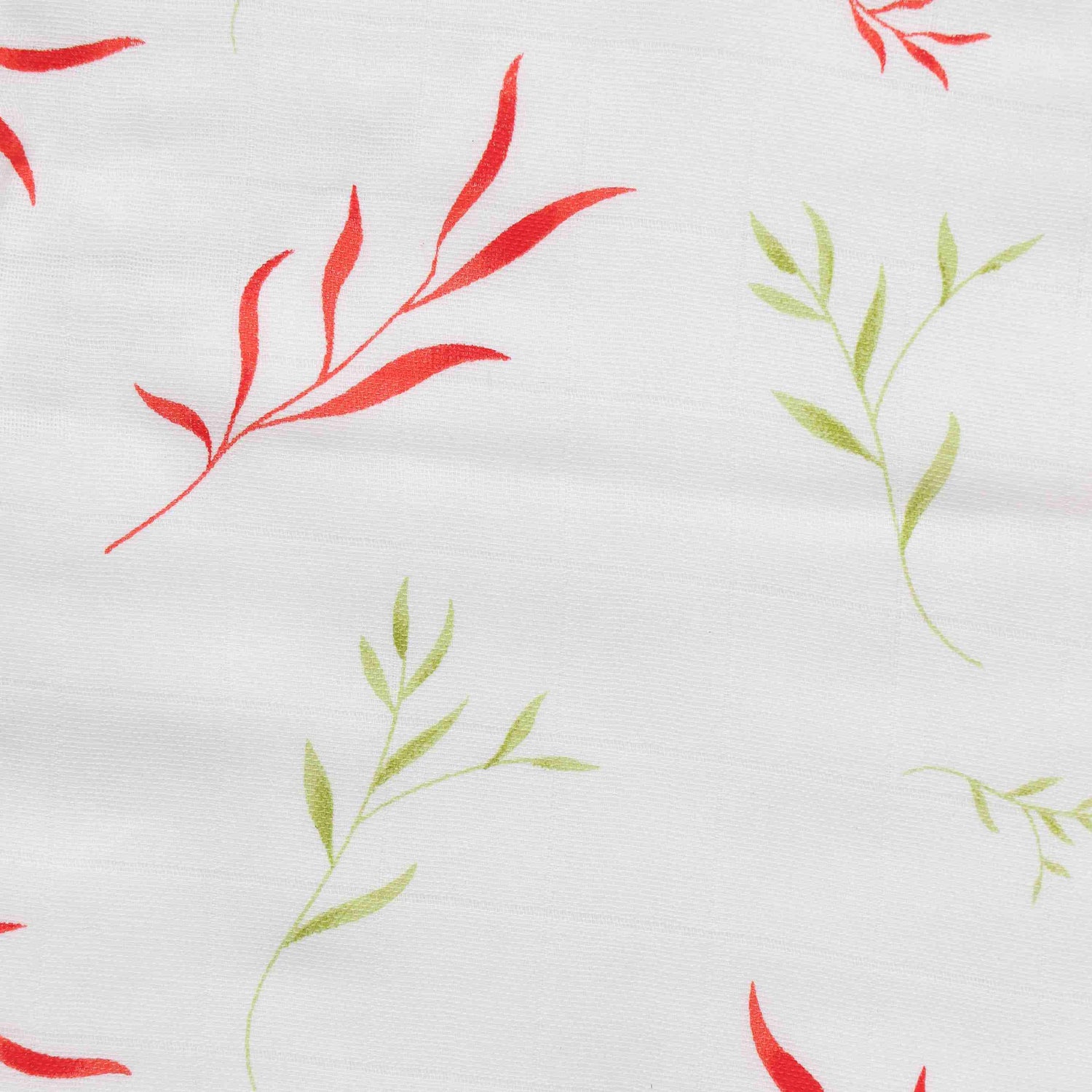 Delightful Leaf Printed White Muslin Jabla for Babies - Cute Baby Attire