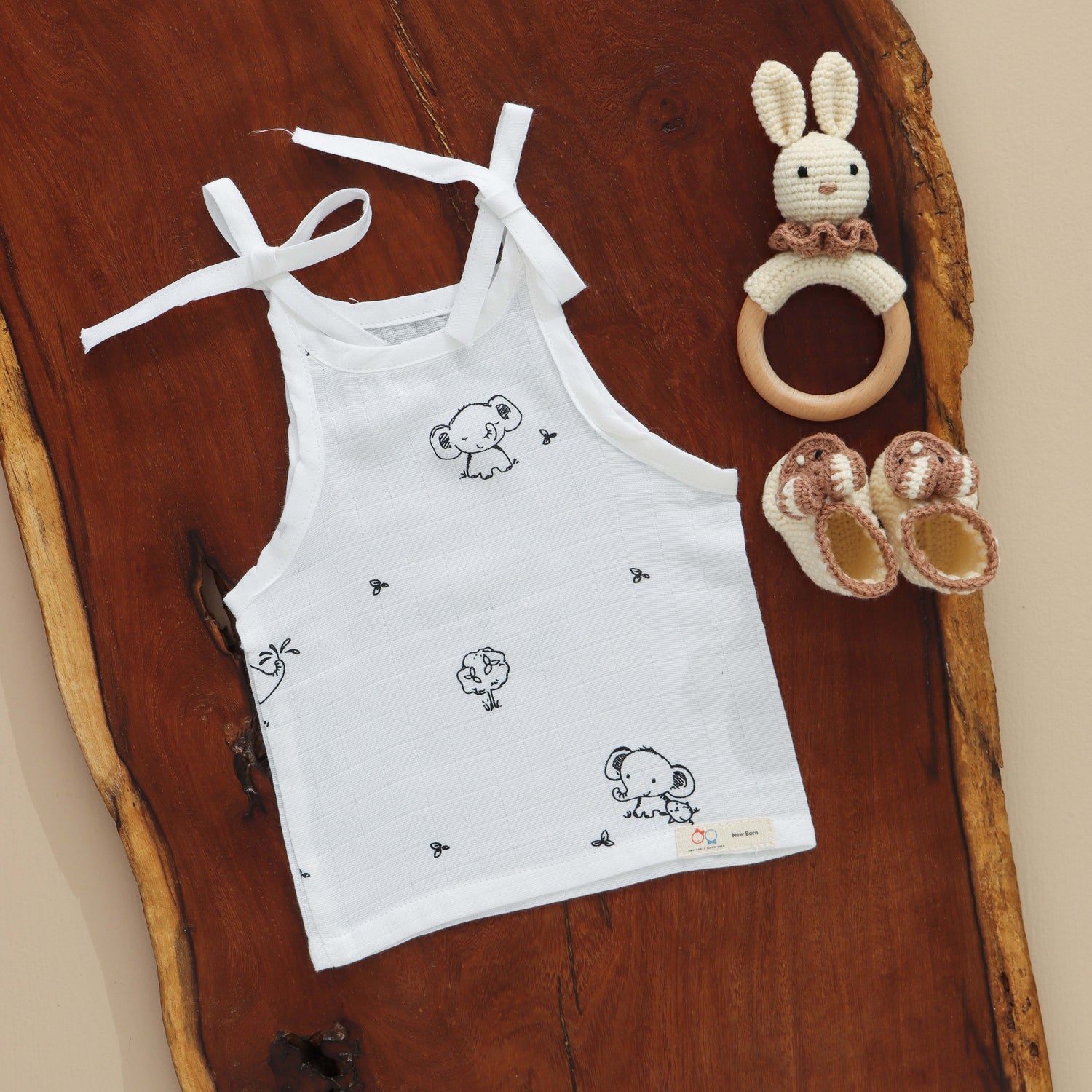 Charming Printed Baby Knot Jabla – Ideal for Little Ones!