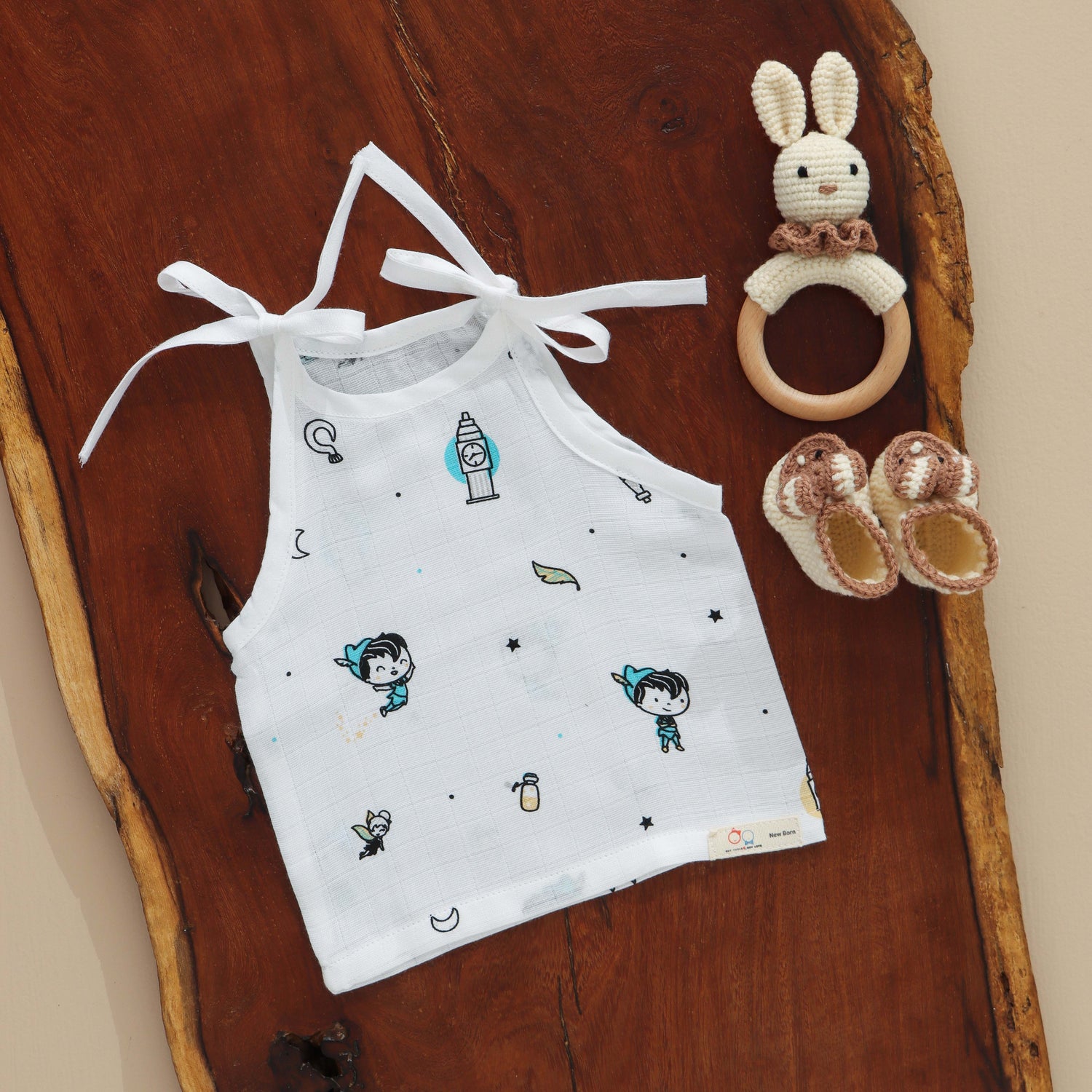 Charming Printed Baby Knot Jabla – Ideal for Little Ones!