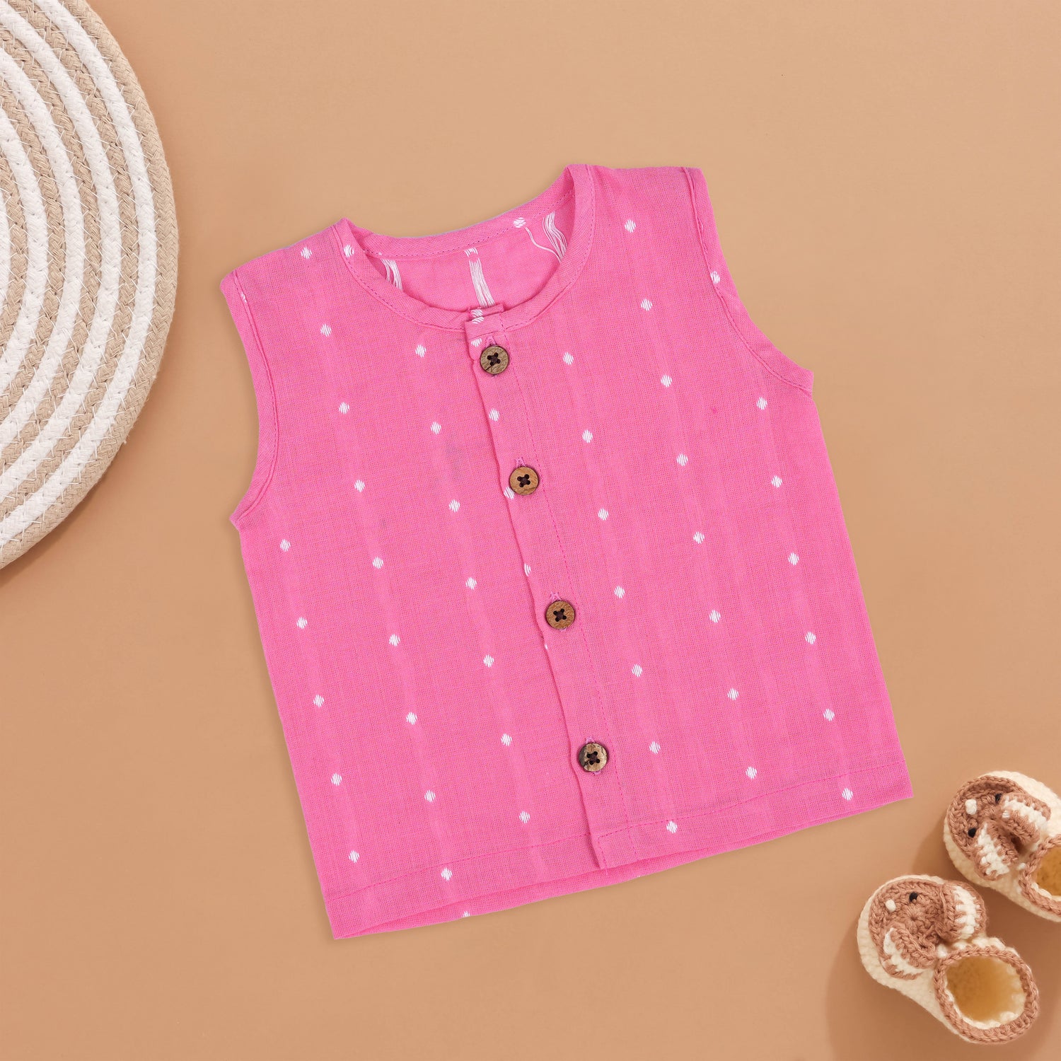 Pink Sleeveless Jabla - A Comfort Essential