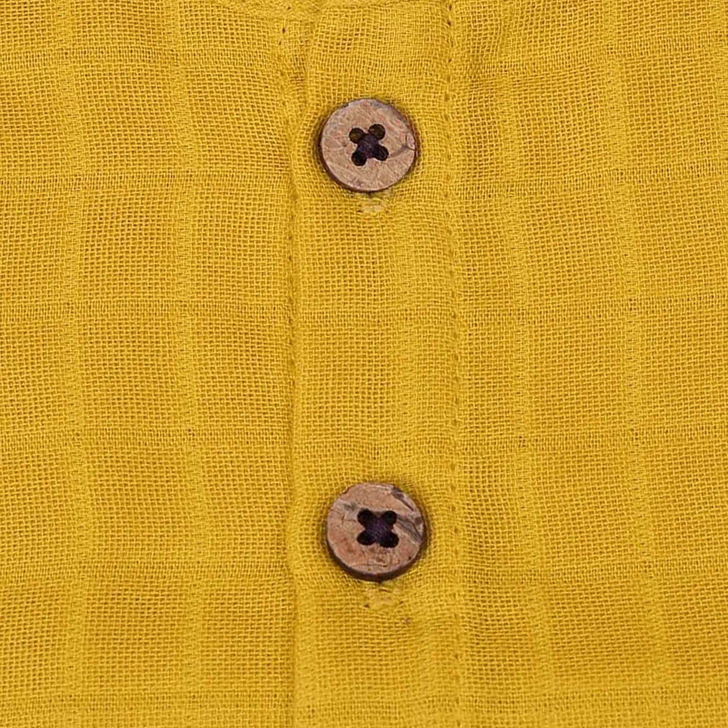 Sunshine Yellow Muslin Baby Jabla & Shorts – Vibrant & Breathable