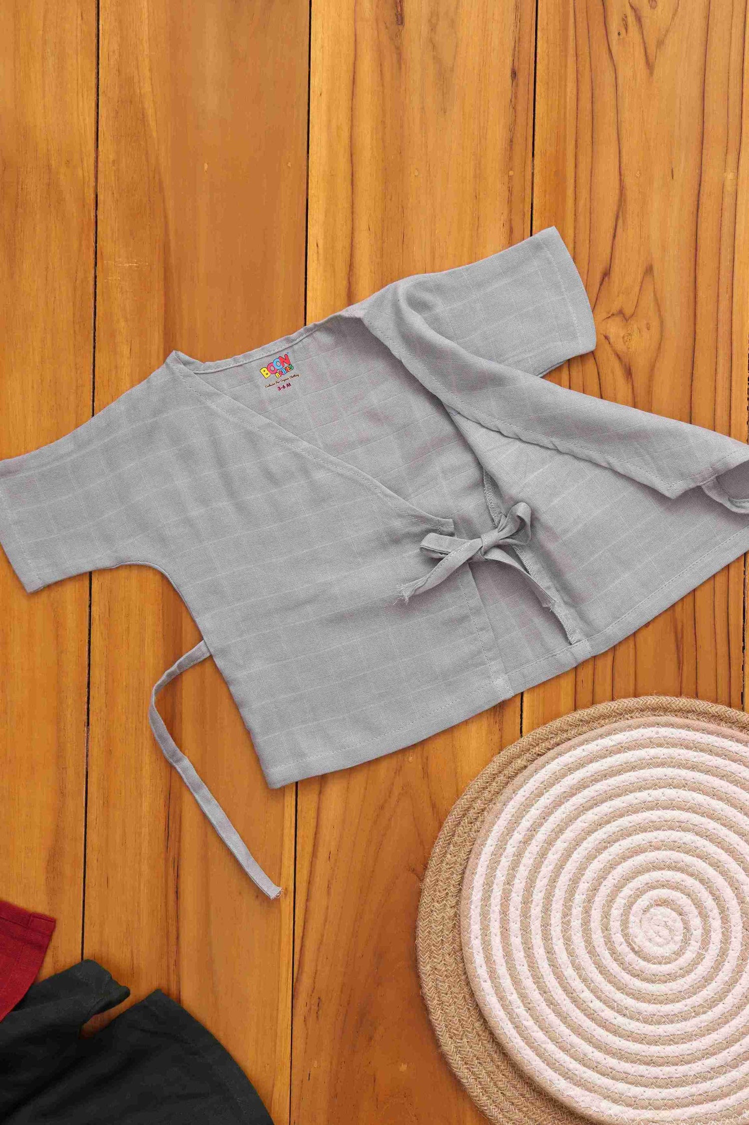 Radiant Solid Colored Muslin Kimono with Pants for Babies - Everyday Elegance