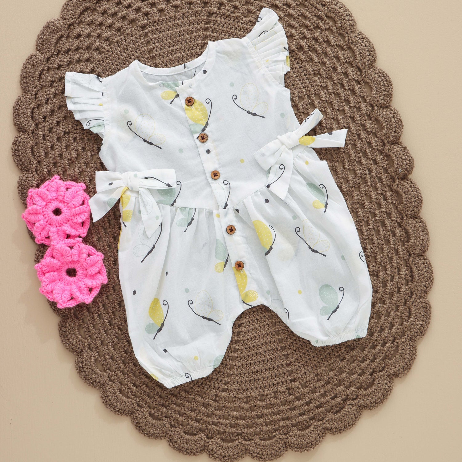 Soft Cotton Butterfly Baby Romper – Perfect for Playtime