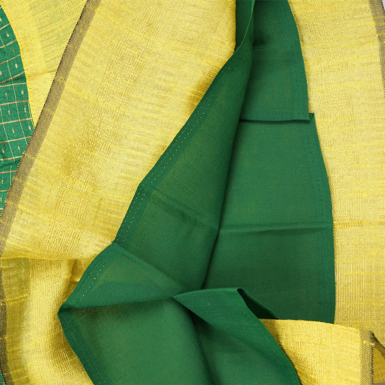 Girls' green ethnic top and skirt set by Boon Babies, featuring cotton lining and traditional design.