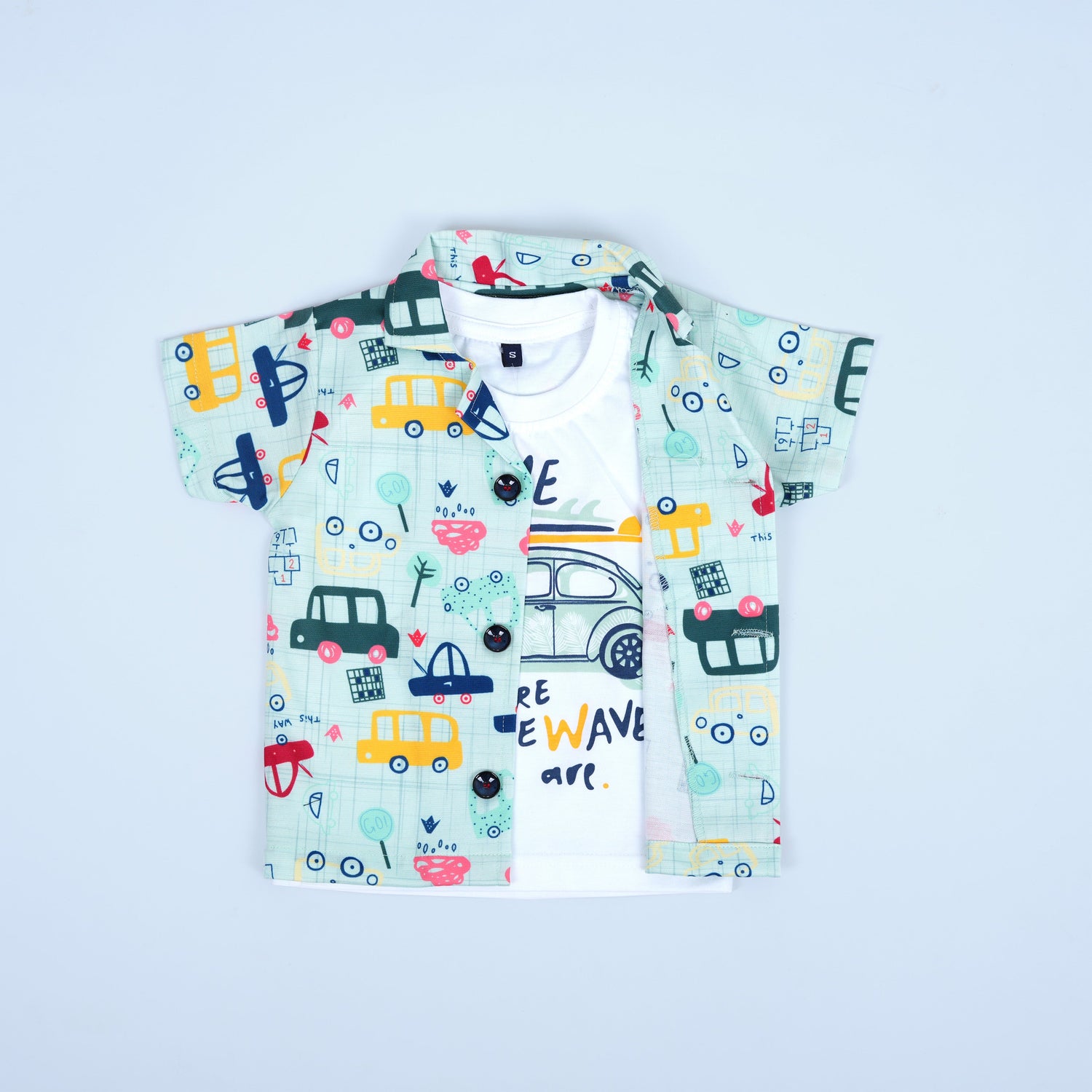 Vibrant Car Print Baby Boys Co-ord Set