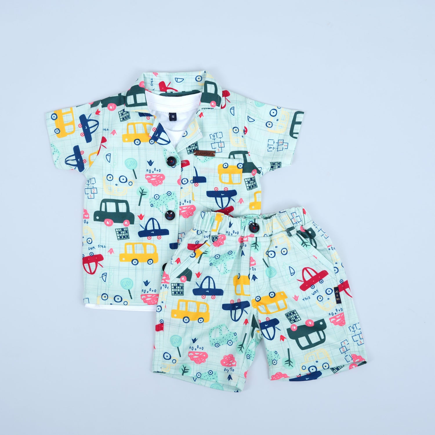 Vibrant Car Print Baby Boys Co-ord Set