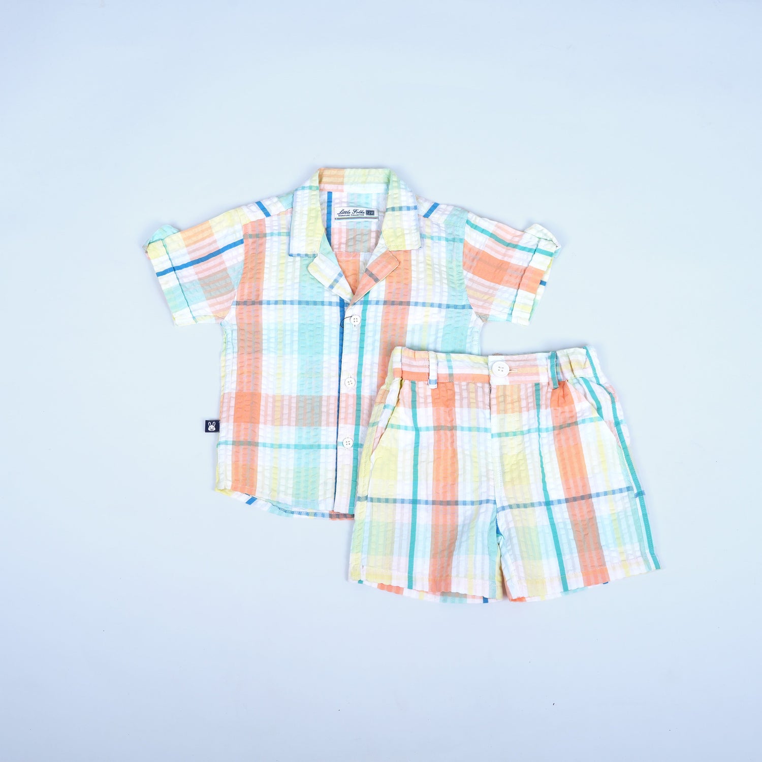 Pastel Summer Checkered Boys Outfit