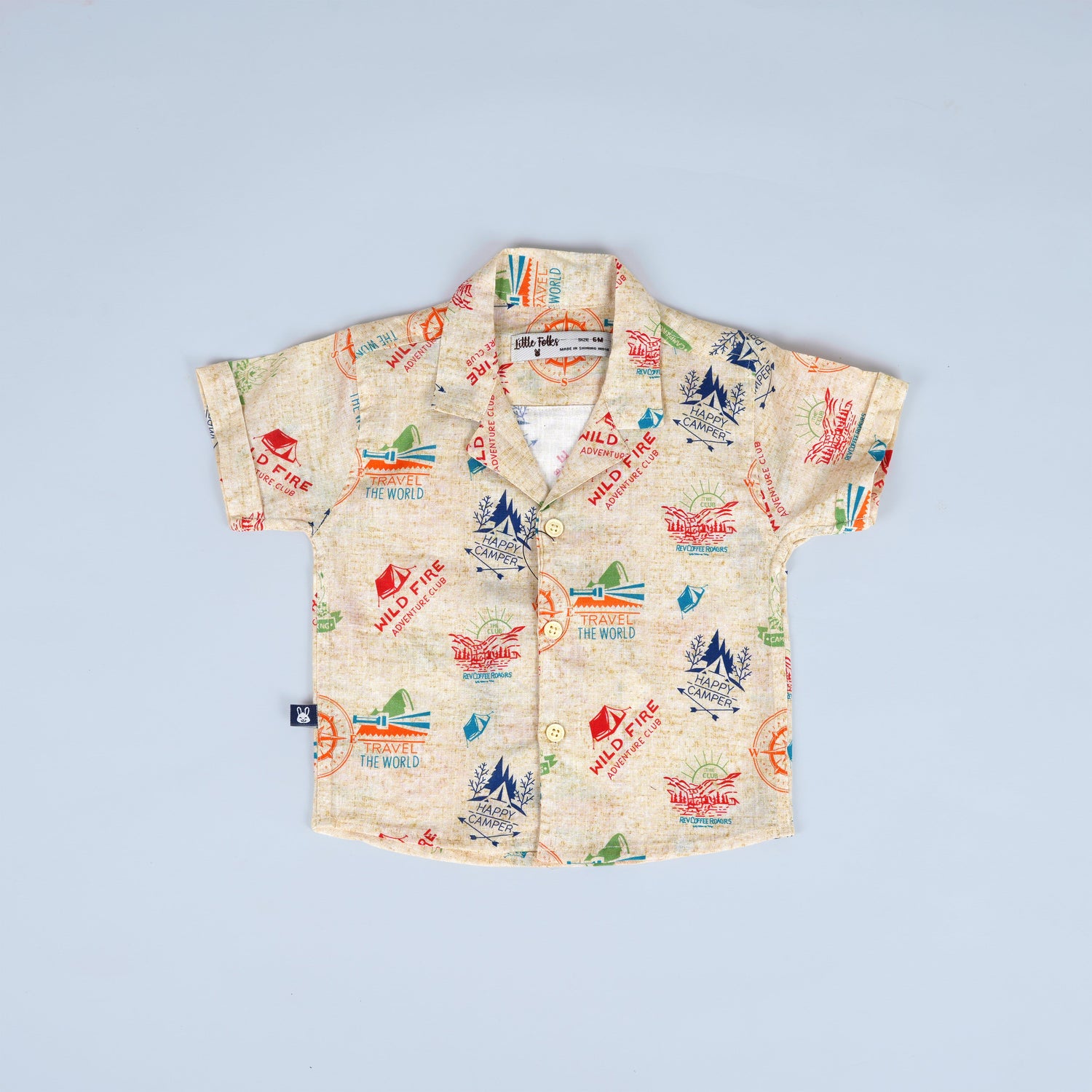 Adventure Print Shirt and Matching Shorts Set