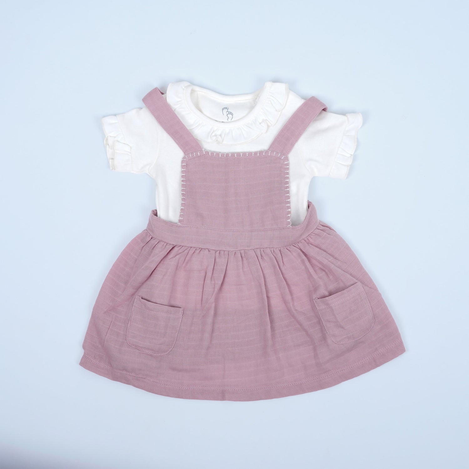 Pretty Pink Dungaree Dress for Girls